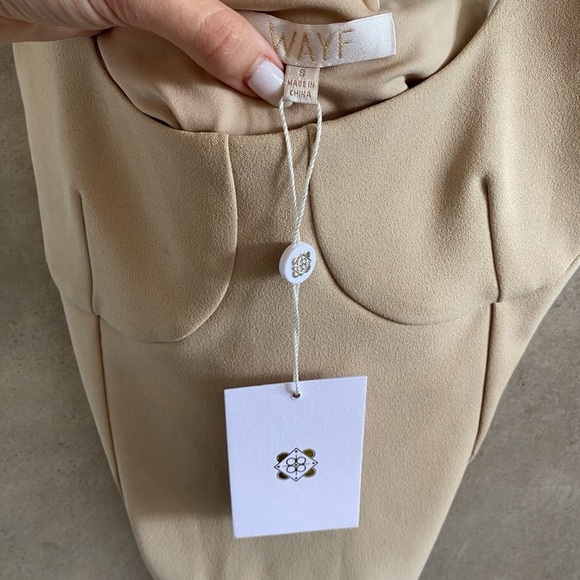 Wayf Corset Style Cupped Bodysuit Thong Beige/Tan - Picture 10 of 11